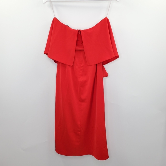 Revolve Lovers + Friends Violet Midi in Rose Strapless Dress Red Cocktail NEW - Picture 8 of 11